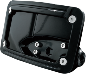 Curved Side-mount License Plate Holder Gloss Black