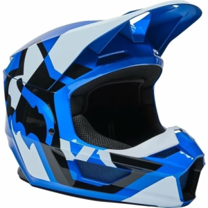 Casca Fox V1 Lux ECE Albastru, nordicamoto.ro