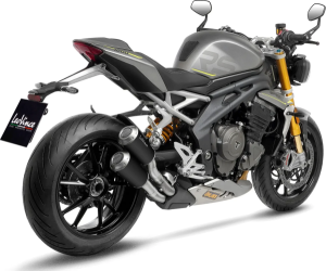 Tobă de eșapament LeoVince LV-10 Black Slip-On pentru Triumph Speed Triple 1200 RR, 4, nordicamoto.ro