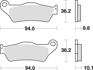 Placute frana spate TRW Organice BMW R1100GS / R / RT / S '99-'05 /R1150GS / ADV / R / RS / RT '99-'06 /K1200GT / R / S '05-'09/ R1200C '98-'05 /R1200GS / ADV / R / S 04- 12 K1300R '09-'15