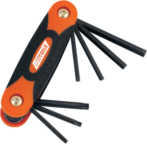 Folding Hex/torx® Key Set For Harley Davidson Black, Orange, Chrome