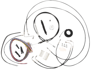Complete Black Vinyl Braided Handlebar Cable/brake Line Kit Black