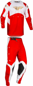 Combo Echipament Mx/Enduro Fly Evolution Rosu/Alb/Rosu Iridium