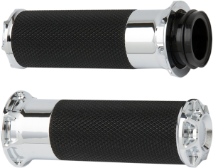Fusion Beveled Grips Black, 1, nordicamoto.ro