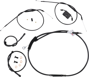 Extended Handlebar Cable And Brake Line Kit For Sportsters With Abs Black, 1, nordicamoto.ro
