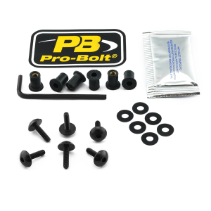 Screen Bolt Aluminium Black