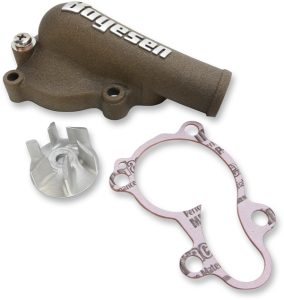 Supercooler Water Pump Cover And Impeller Kit Magnesium, Powder-coated