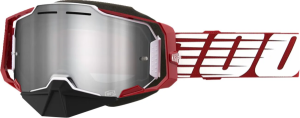 Ochelari Snowmobil 100% Armega White/Red