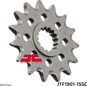 JT SPROCKETS Mx – Pinion față autocurățător, ușor, culoare naturală, 1, nordicamoto.ro
