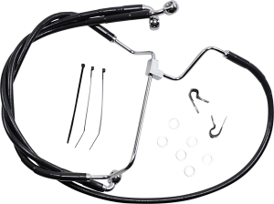 Extended Length Black Vinyl Brake Line Kit Black