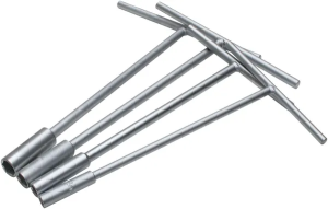 Metric Socket T-handle Set Nickel Pewter, Silver