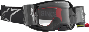 Ochelari Alpinestars Supertech Firma Roll-Off Argintiu/Negru/Lentila Clara, 3, nordicamoto.ro