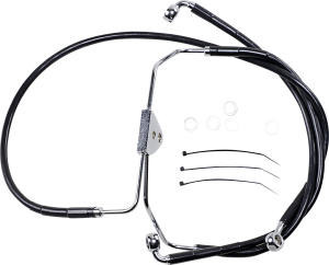 Extended Length Black Vinyl Brake Line Kit Black