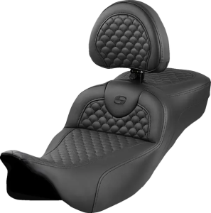 Dragon Scale Stitch Roadsofa Seat Black, 1, nordicamoto.ro