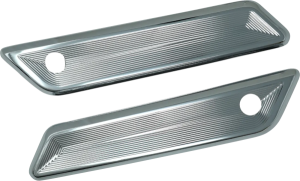 Saddlebag Latch Covers Silver