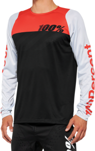 Tricou MTB 100% R-Core Black/Red