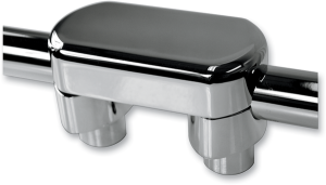 Solid Handlebar Riser & Top Clamp Kit Silver, 1, nordicamoto.ro