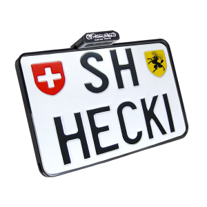 Side Mount License Plate Holder Black
