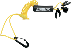Multi-end Floating Lanyard Black, White, Yellow