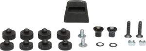 Set de adaptoare pentru raft din oțel, negru