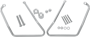 Chrome Saddlebag Support Brackets Silver, 2, nordicamoto.ro
