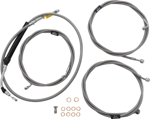 Standard Stainless Braided Handlebar Cable/brake Line Kit Silver, 1, nordicamoto.ro