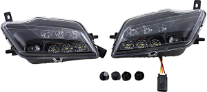 Led Headlight Black 