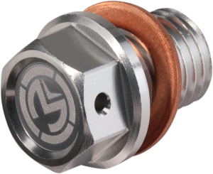 Magnetic Drain Plug Anodized Clear, Silver