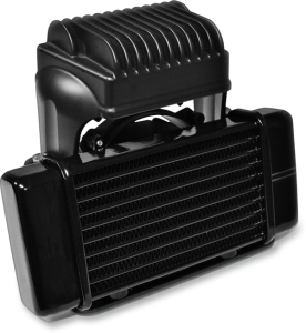 Low-mount Fan-assisted Oil Cooler Kit Black
