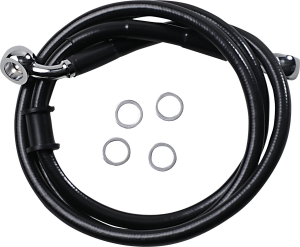 Stainless Steel Brake Line Kit Black, Vinyl Coated, 1, nordicamoto.ro