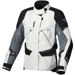 Geaca textil de dama impermeabila touring/adventure MACNA MUNDIAL L Gri/Negru, nordicamoto.ro