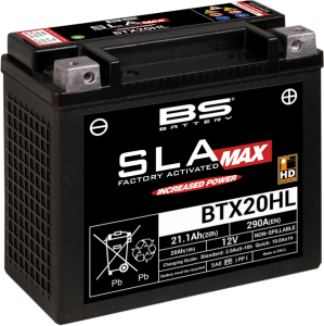 Sla Max Factory- Activated Agm Maintenance-free Battery Black