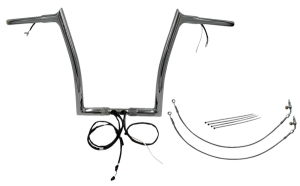 Plug & Play Ez Install 1-1/4(r) Pointed Top Handlebar Kit Silver, 1, nordicamoto.ro
