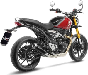 Tobă de eșapament LeoVince GP One Slip-On pentru Triumph Scrambler 400 X, 4, nordicamoto.ro