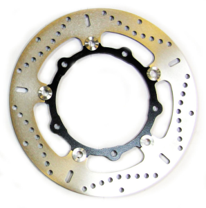 Round Pro-lite Brake Rotor Black, Silver, Stainless Steel