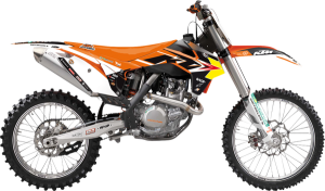 Trophy Graphic Kit With Seat Cover Yellow, Orange, Black