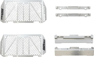 MOOSE RACING Billet Radiator Guards Silver 