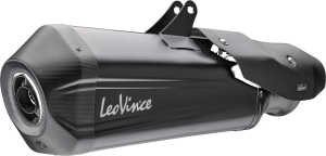 Tobă de eșapament LeoVince LV-12 R Black Edition Slip-On pentru Honda CRF1000L Africa Twin, nordicamoto.ro