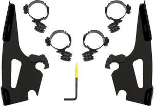 Batwing Fairing Trigger Lock Mounting Kit Black