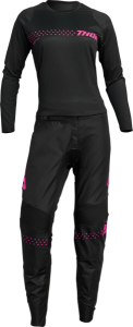 Tricou Dama Thor Sector Minimal Black/Fluo Pink L, 2, nordicamoto.ro