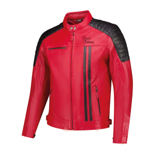 Geaca Piele Rusty Stitches Cooper Red/Black