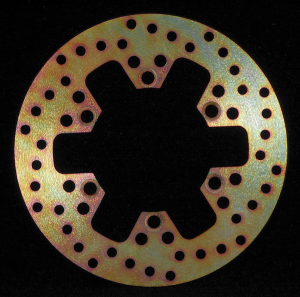 Round D-series Fixed Offroad Brake Rotor Gold, Zinc