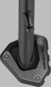 Extensie pentru piciorul suportului lateral, negru, argintiu, 2, nordicamoto.ro