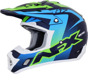 Fx-17 Holeshot Offroad Helmet Navy/green/blue 2x-large Blue, Green, White
