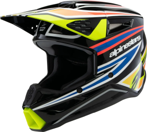Casca Copii Alpinestars S-M3 Wurx Black/Blue/Yellow
