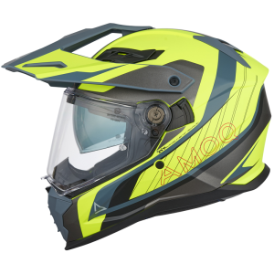 Cască moto AMOQ AI100 Mojave gri/galben, nordicamoto.ro