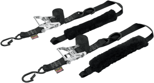 1-1/2(r) Fat Strap Deluxe Tie-downs Black, 1, nordicamoto.ro