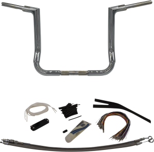 1-1/2(r) Ez Install Flat Top Handlebar Kit Silver