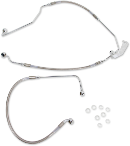 Stainless Steel Brake Line Kit Silver, Clear-coated, 1, nordicamoto.ro