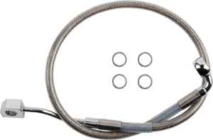 Rear Brake Line Silver, Polished, 1, nordicamoto.ro